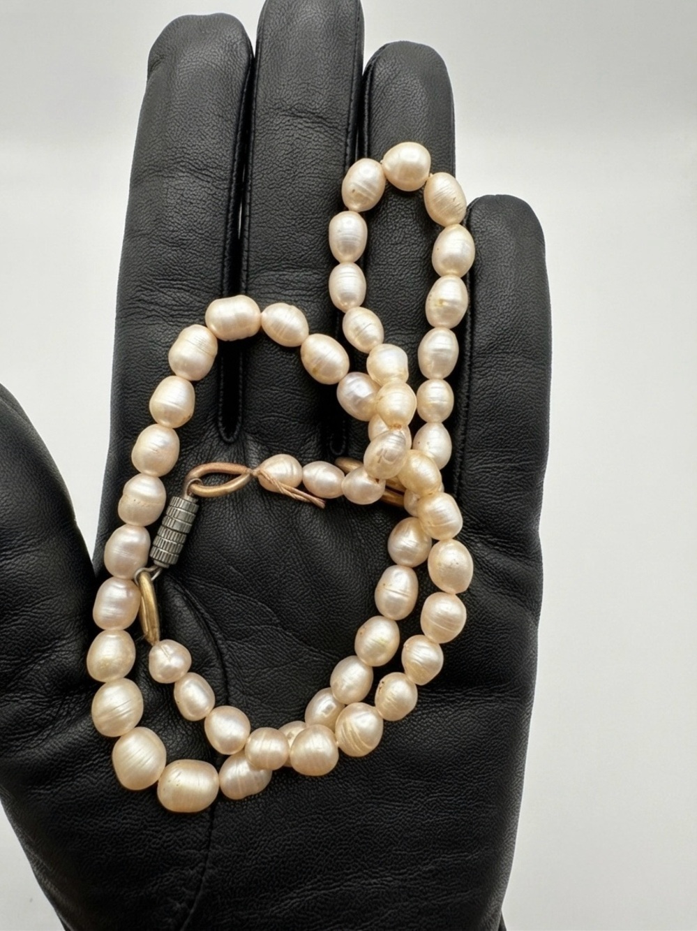 Vintage Freshwater Pearl Necklace Elegant Graduated Baroque Potato Pearls - 16.5